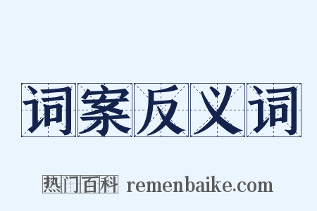 词案反义词是什么意思的图片